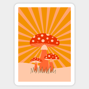 Three toadstools Sticker